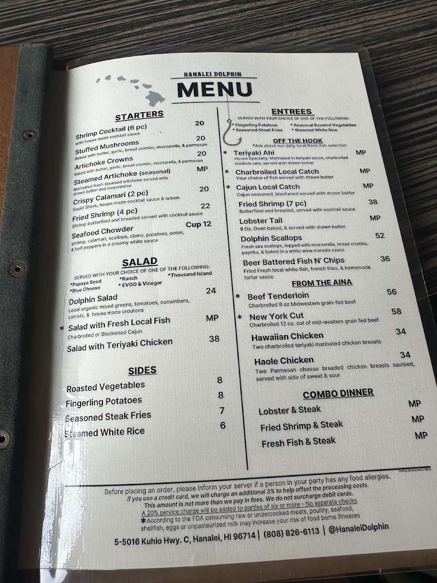 The Hanalei Dolphin Restaurant Menu - Image 4