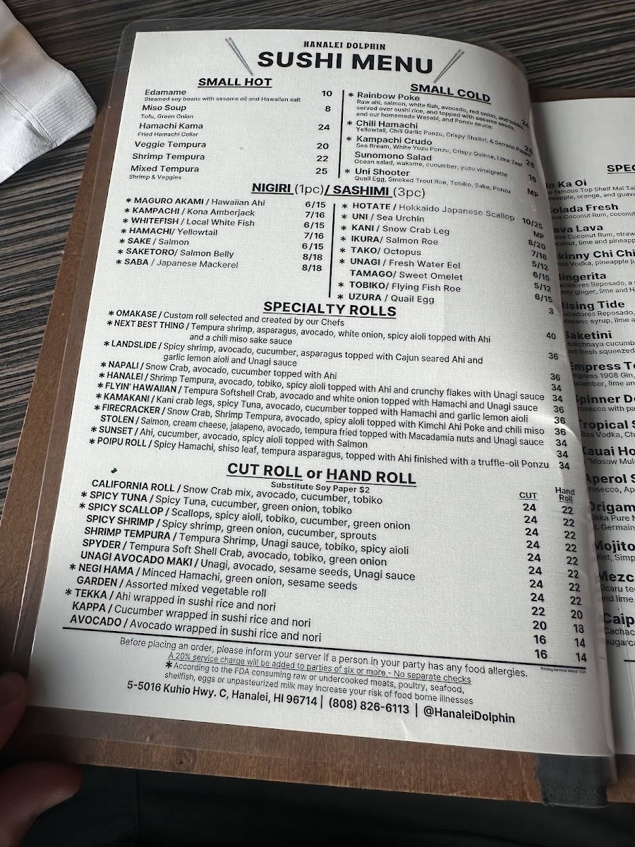The Hanalei Dolphin Restaurant Menu - Image 5